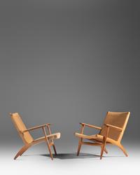 A Pair of CH-25 Lounge Chairs, Carl Hansen & Son, Denmark