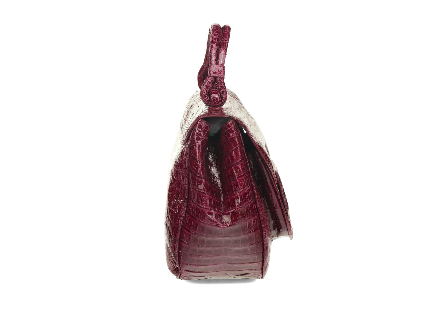 Nancy Gonzalez Purple Crocodile Handbag
