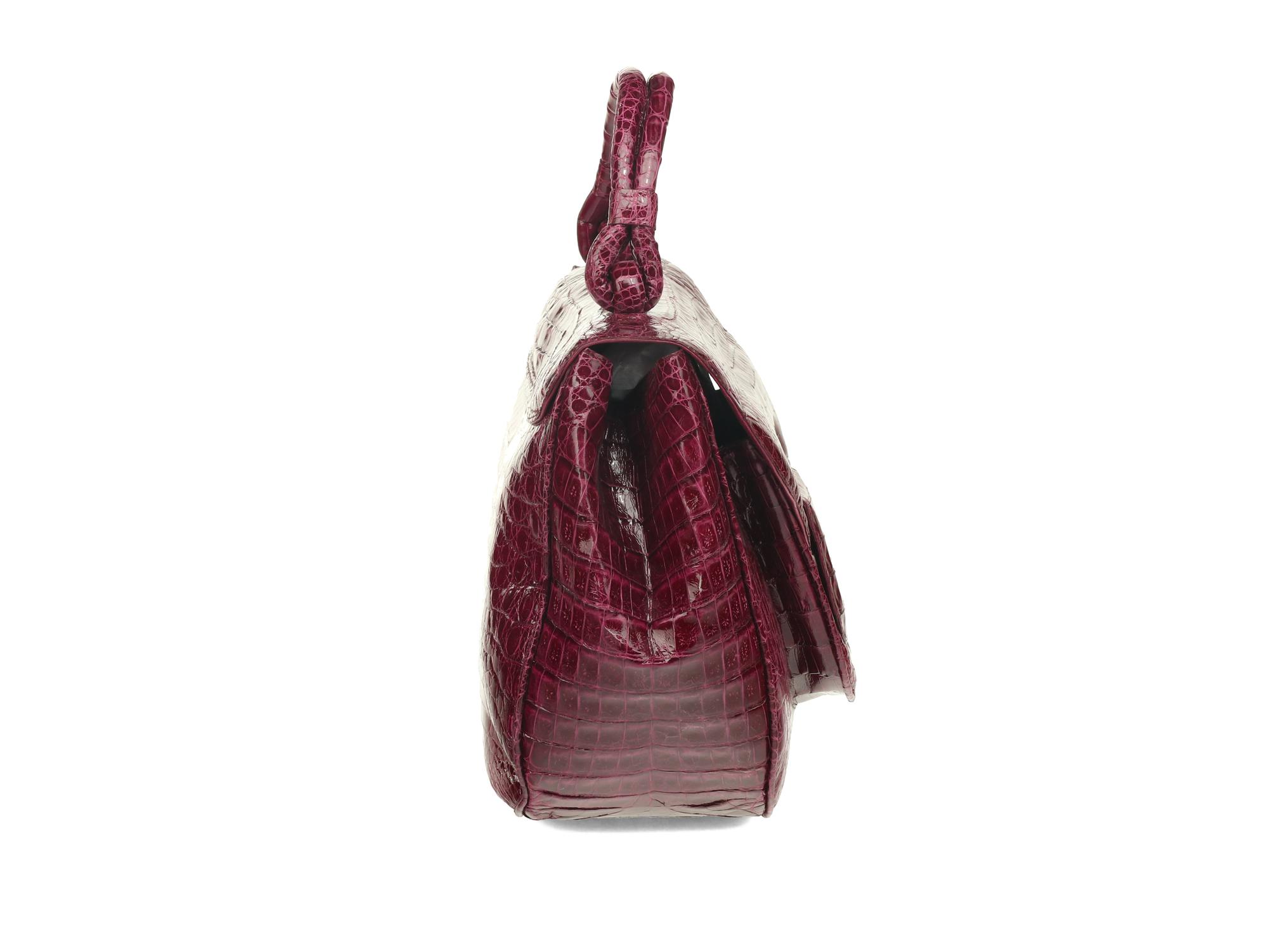 Nancy Gonzalez Purple Crocodile Handbag
