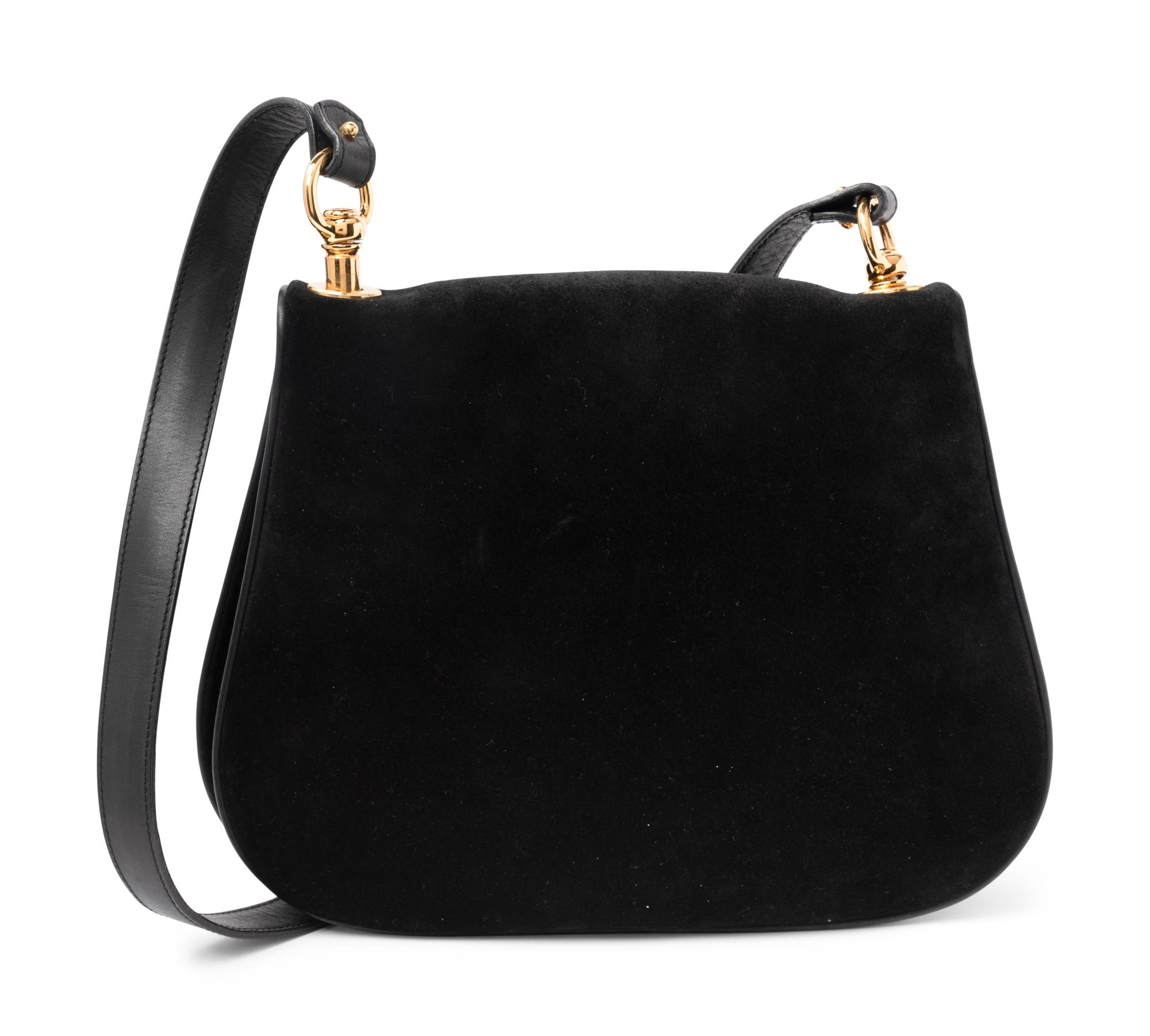 Gucci Suede Flap Bag, 1970-80s
