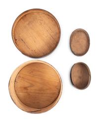 Four Oval Pantry Boxes in Old Paint
