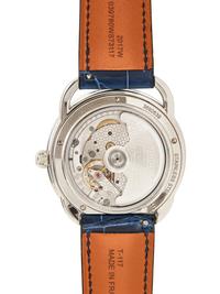 HERMÈS, REF. AR7.130 STAINLESS STEEL, DIAMOND, AND SAPPHIRE 'ARCEAU PETITE LUNE' MOONPHASE DATE WATCH