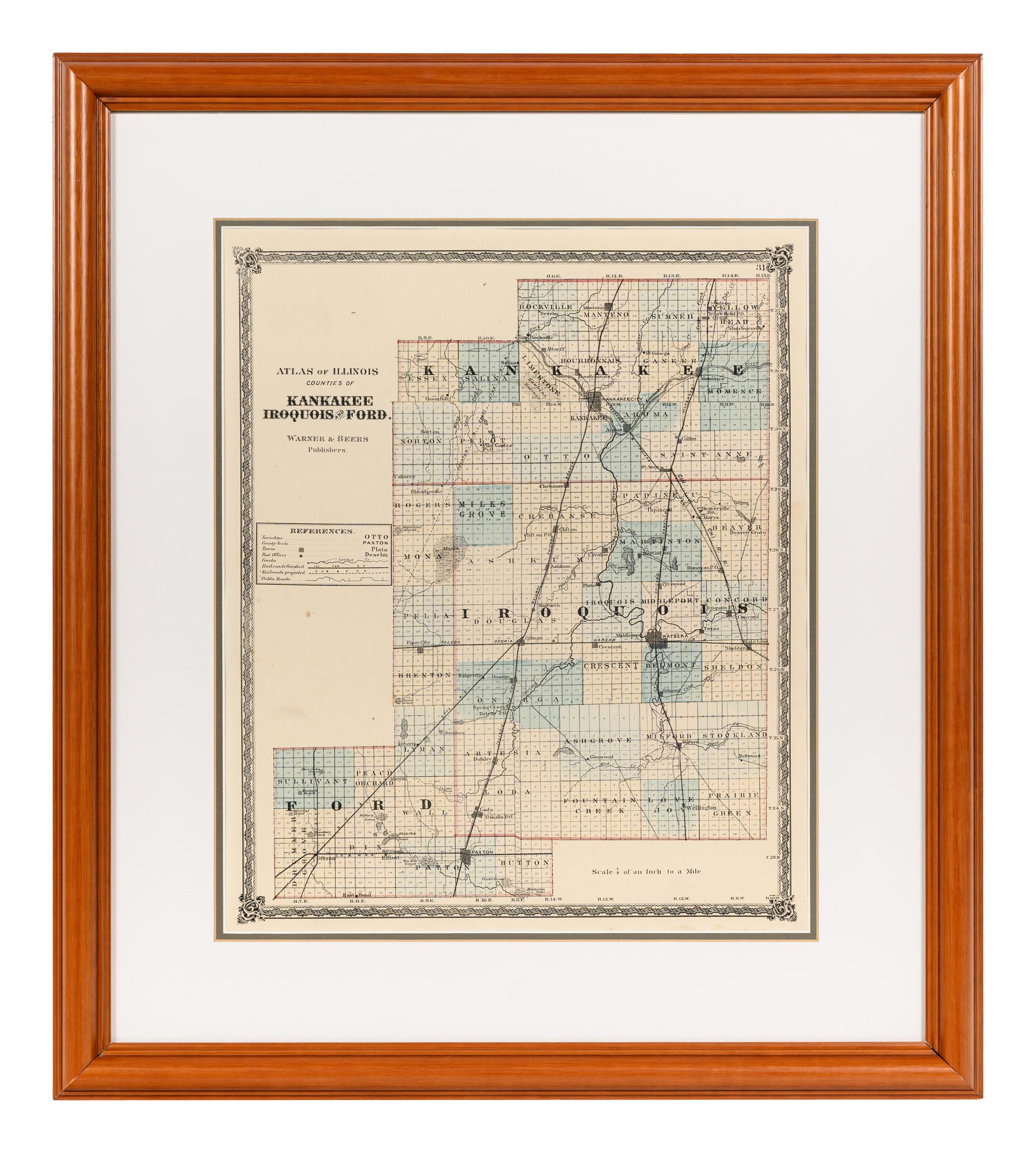 A group of 14 19th and 20th century maps, comprising:
