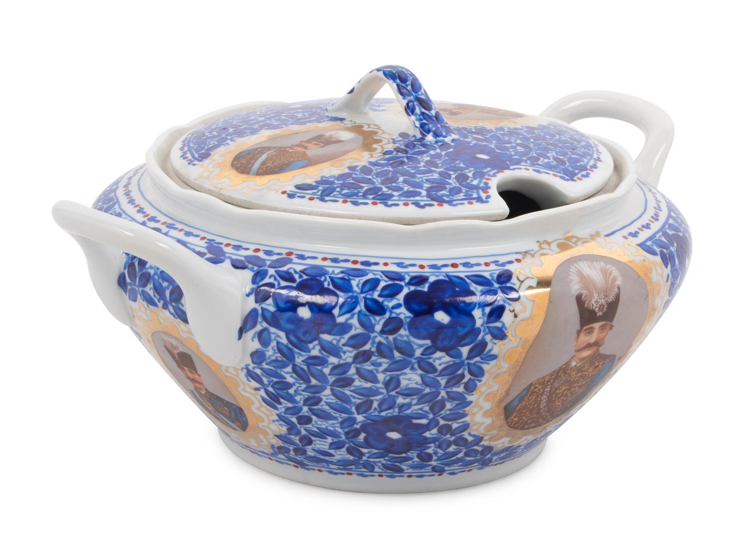 A Persian Market Porcelain Tureen