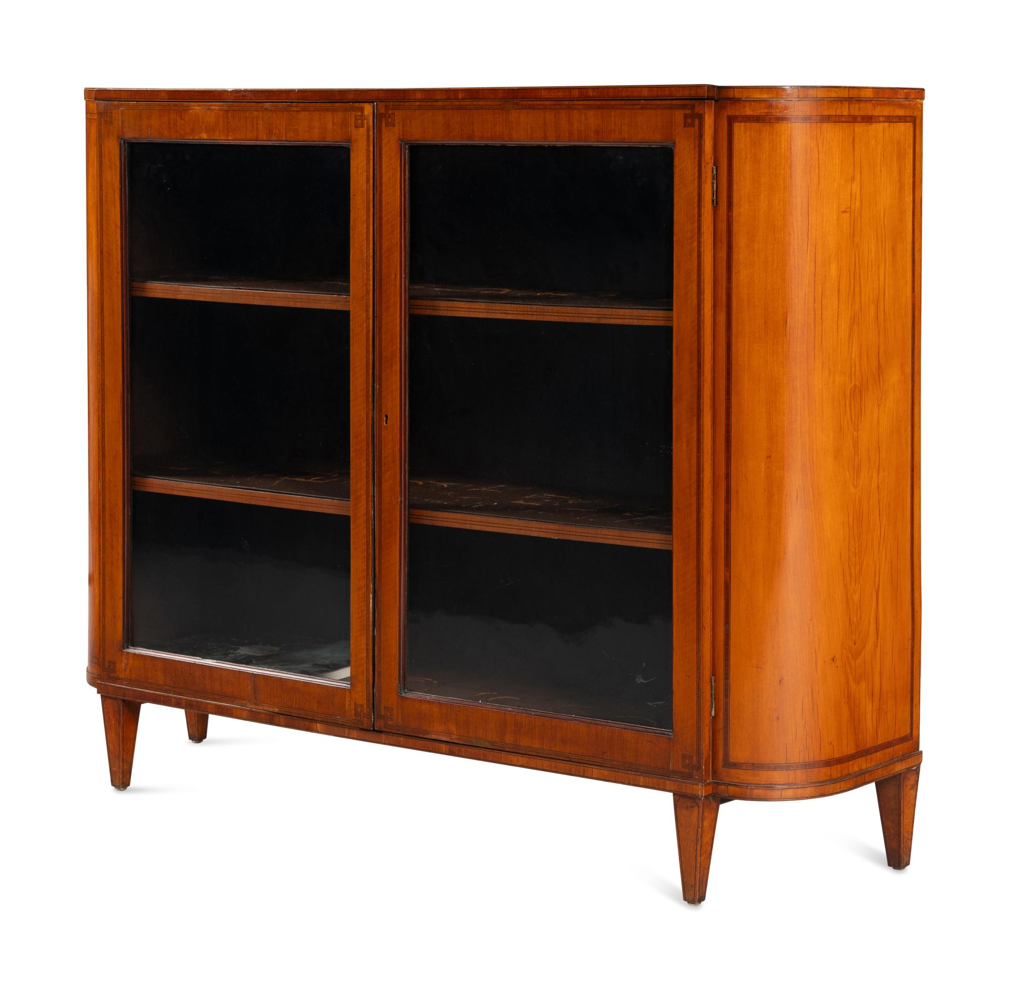 A George III Satinwood Bookcase