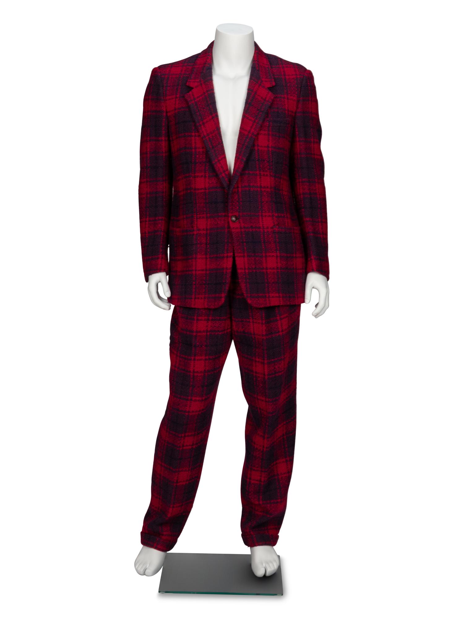 Gianni Versace, Wool Plaid Tweed Suit