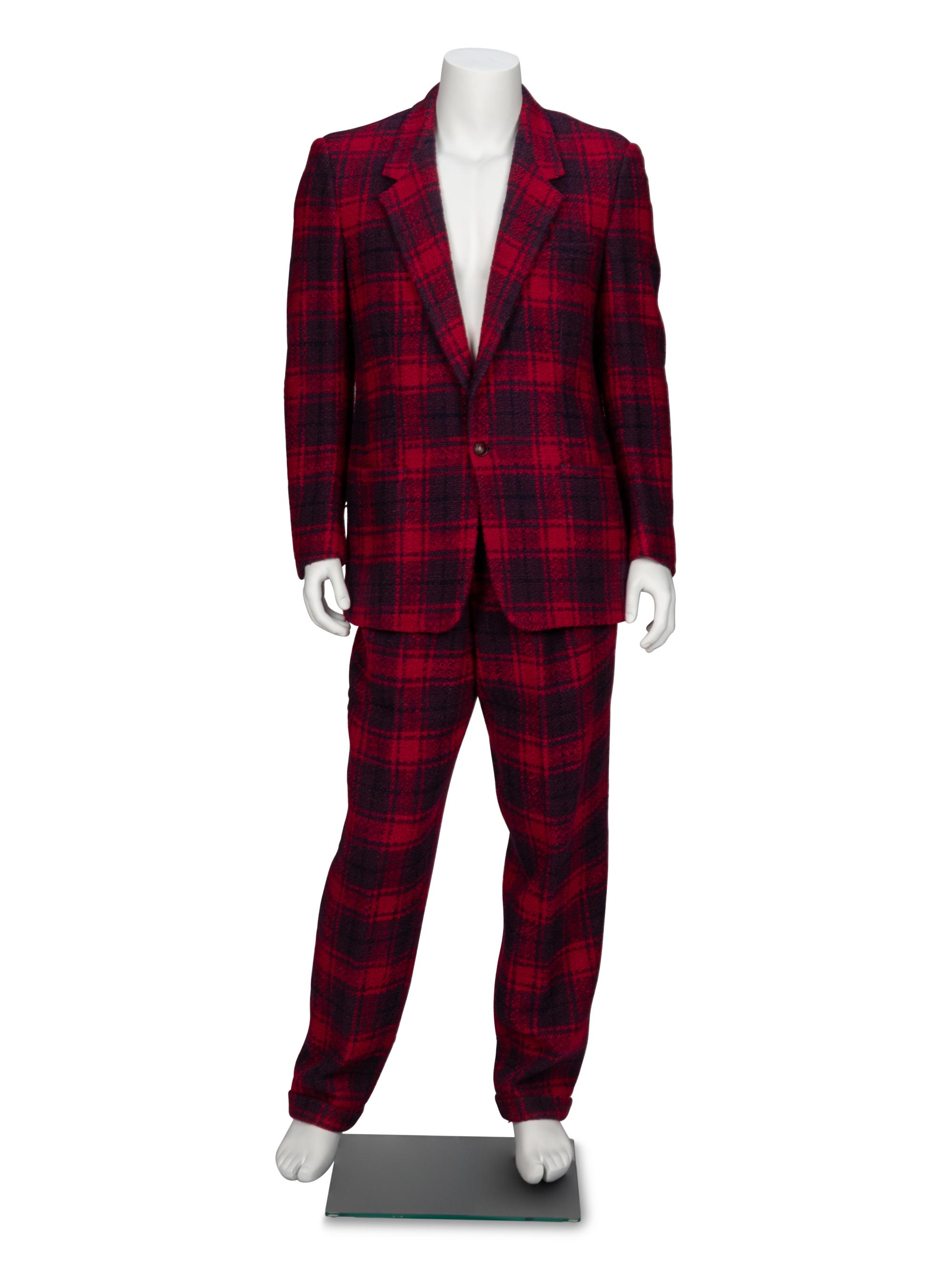 Gianni Versace, Wool Plaid Tweed Suit