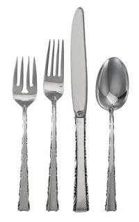 An American Silver Flatware Service, Lunt Silversmiths, Greenfield, MA, Madrigal pattern, comprising: 10 dinner forks 10 dinner knives