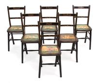 A Set of Vintage Painted Nautical Side Chairs Height 34 inches. — 19TH/20TH CENTURY