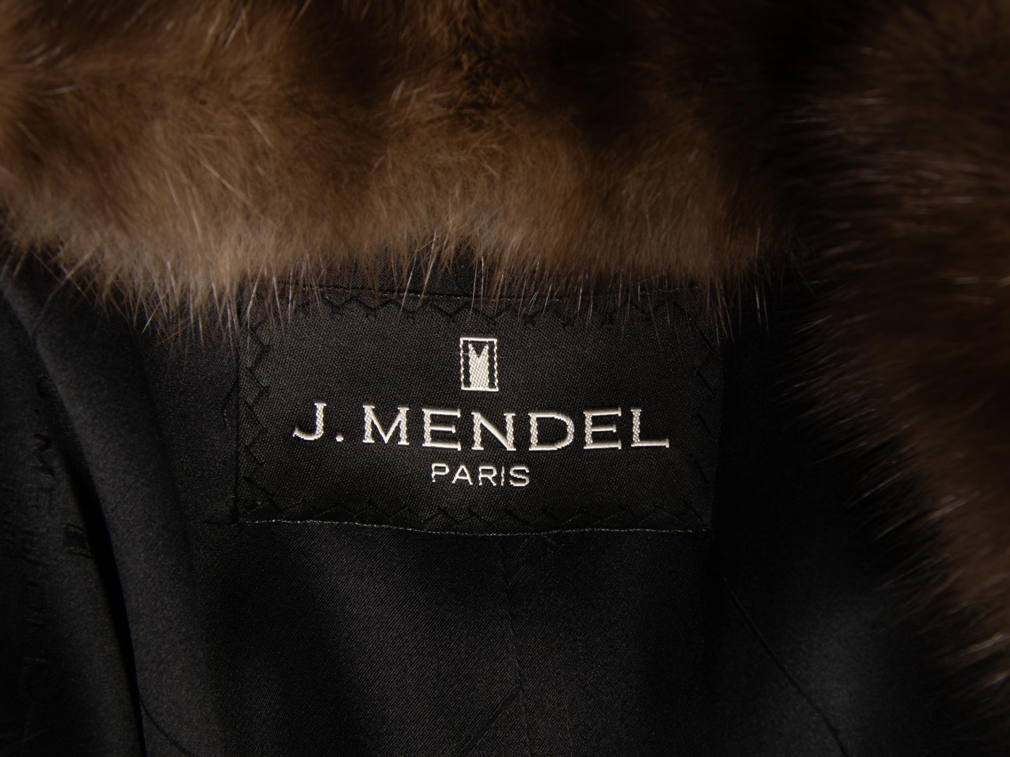 J. Mendel, Barguzine Sable-Trimmed Coat