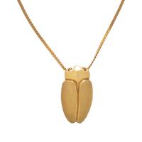 YELLOW GOLD SCARAB PENDANT/NECKLACE