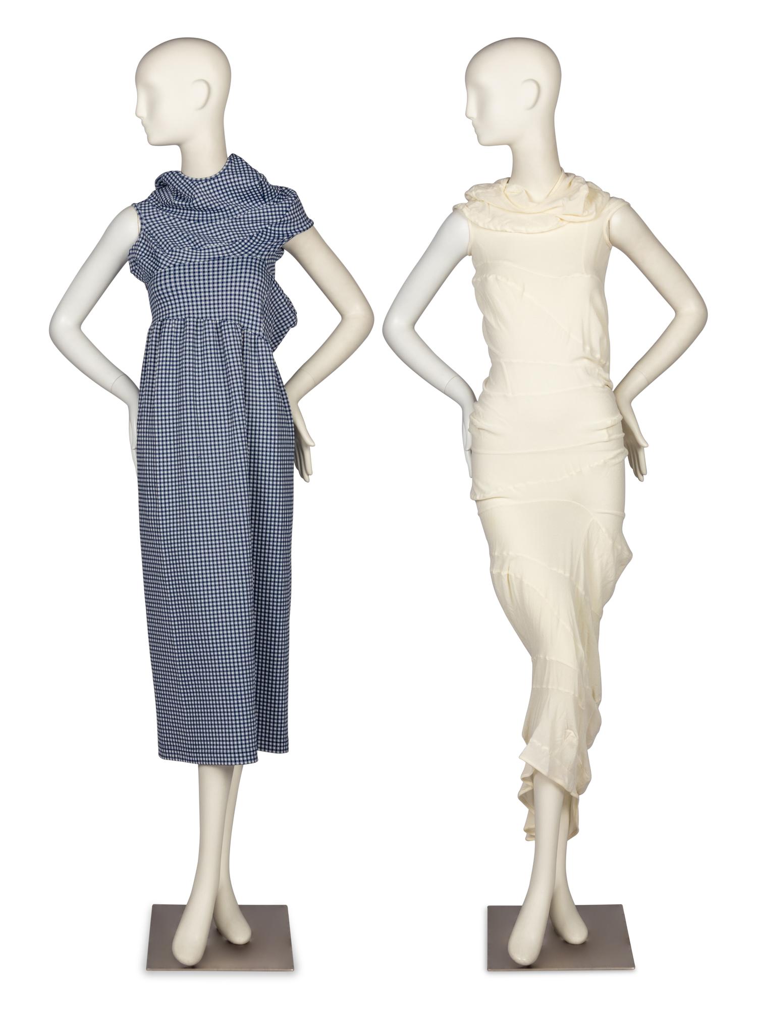 Comme des Garçons, Blue Gingham Bump Dress & Sample, S/S 1997