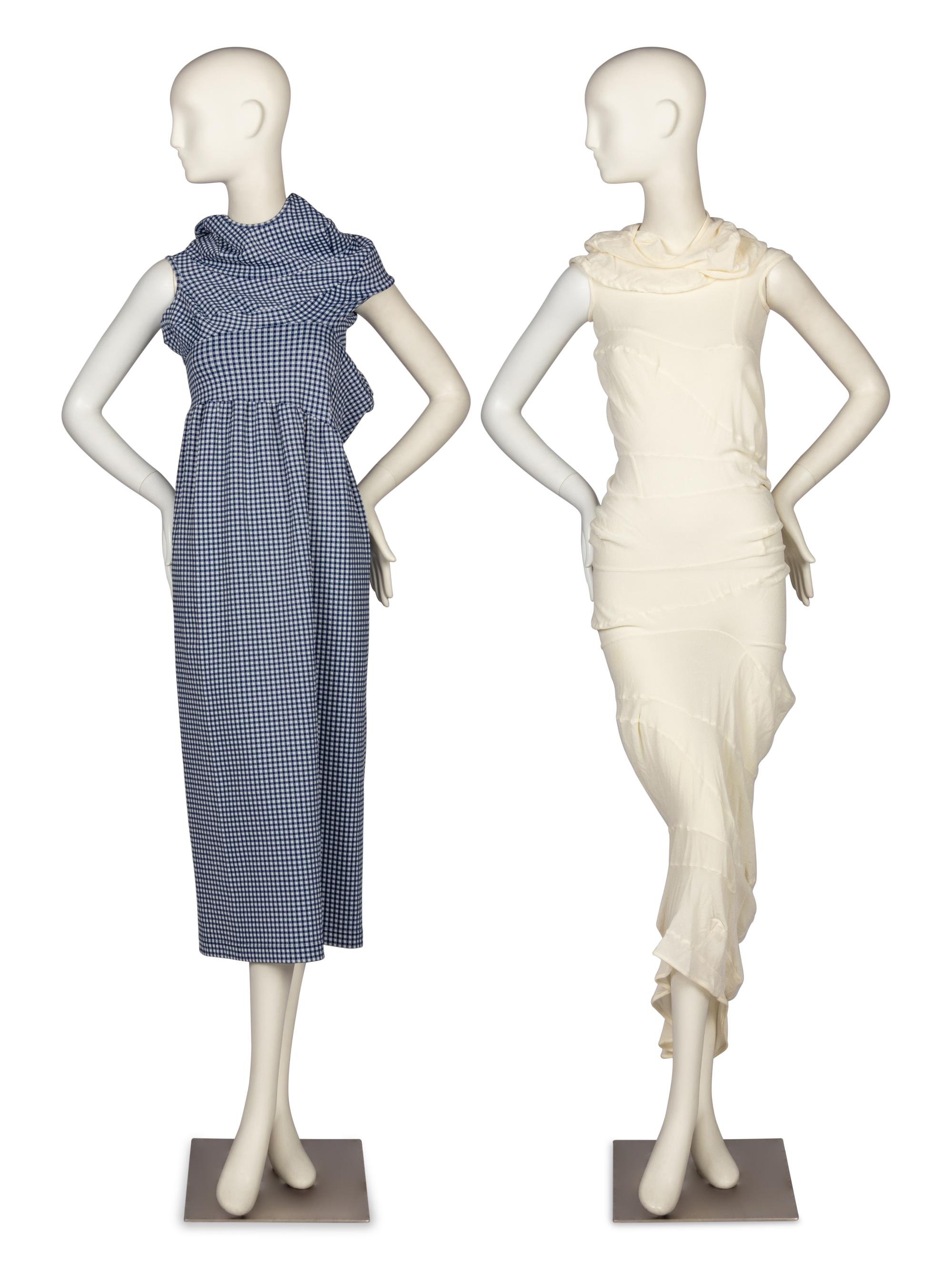 Comme des Garçons, Blue Gingham Bump Dress & Sample, S/S 1997