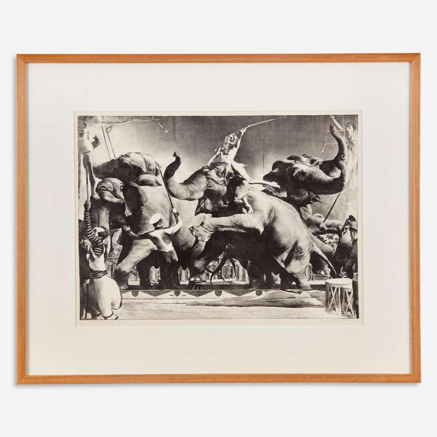 Robert Riggs (American, 1896–1970) Elephant Act