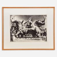 Robert Riggs (American, 1896–1970) Elephant Act