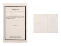 [KING, Martin Luther, Jr. (1929-1968)]. Obsequies Martin Luther King Jr. [Atlanta]: n.p., 1968. [ With: ] Funeral card.
