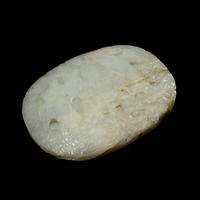 A Chinese Pale Celadon Jade 'Immortals' Pebble, Late 19th-Mid 20th Century 晚清-民國 青白玉刻神仙圖如意頭