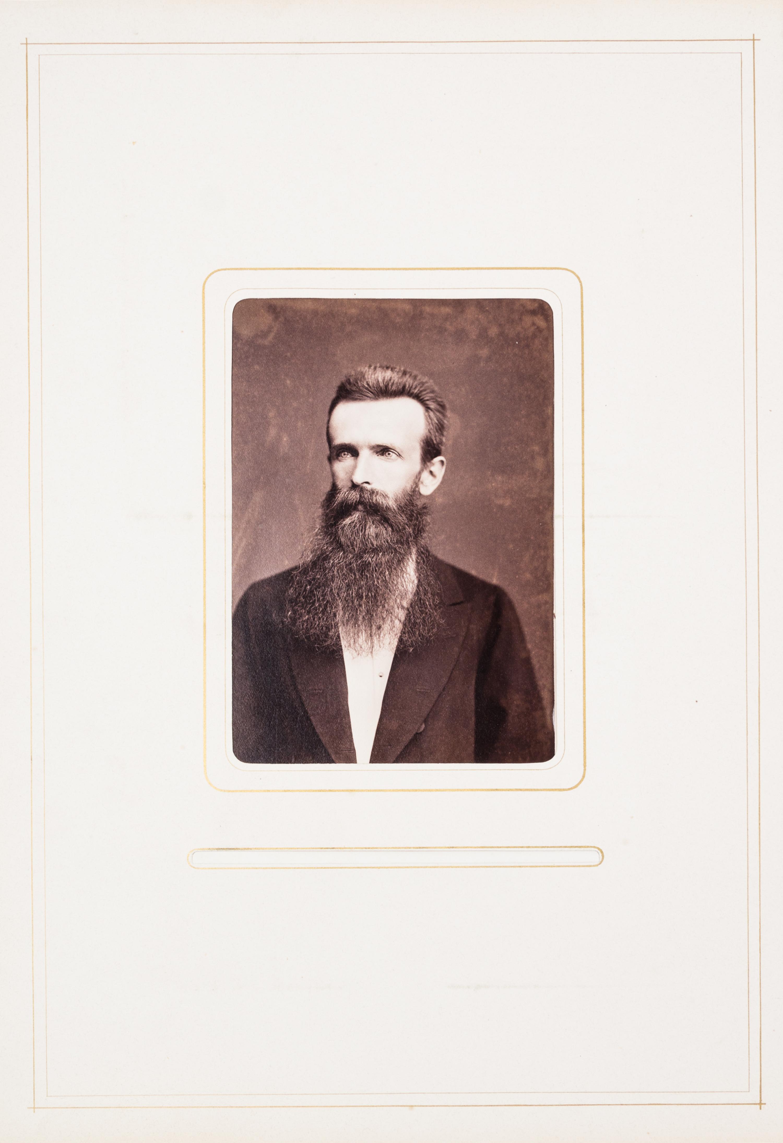 (PHOTO ALBUM) Seiner Excellenz dem hochwohlgebornen.. [Commemorative Album...] Liev, November, 1876. Folio, finely bound album.