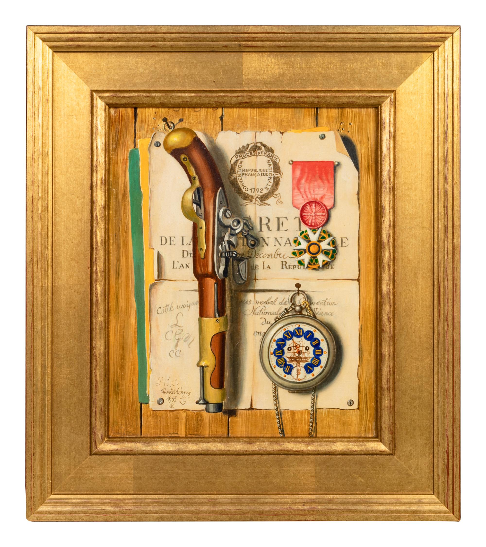 Tromp L'Oeil Still Life with Pistol