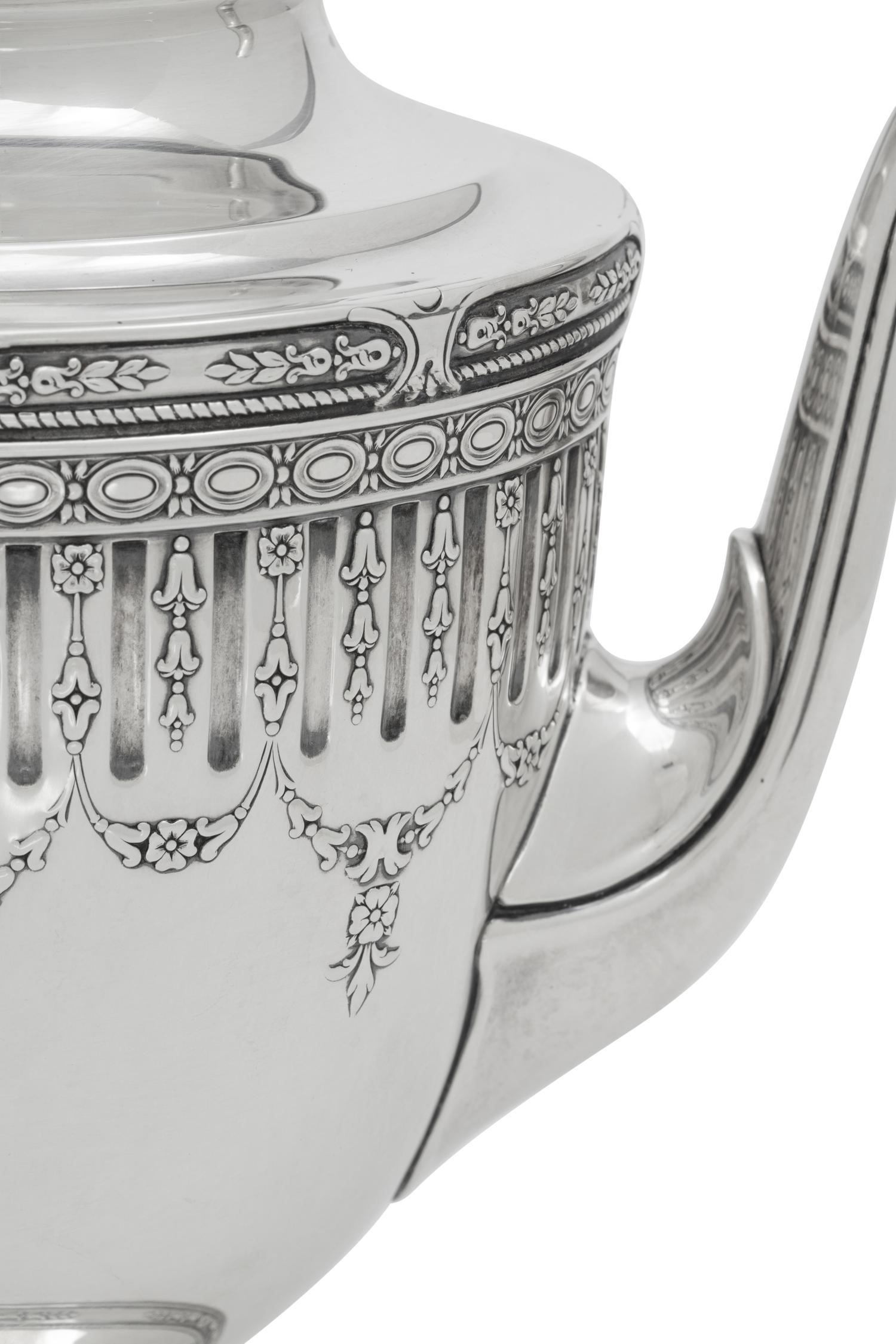 Two American Silver Coffee Pots