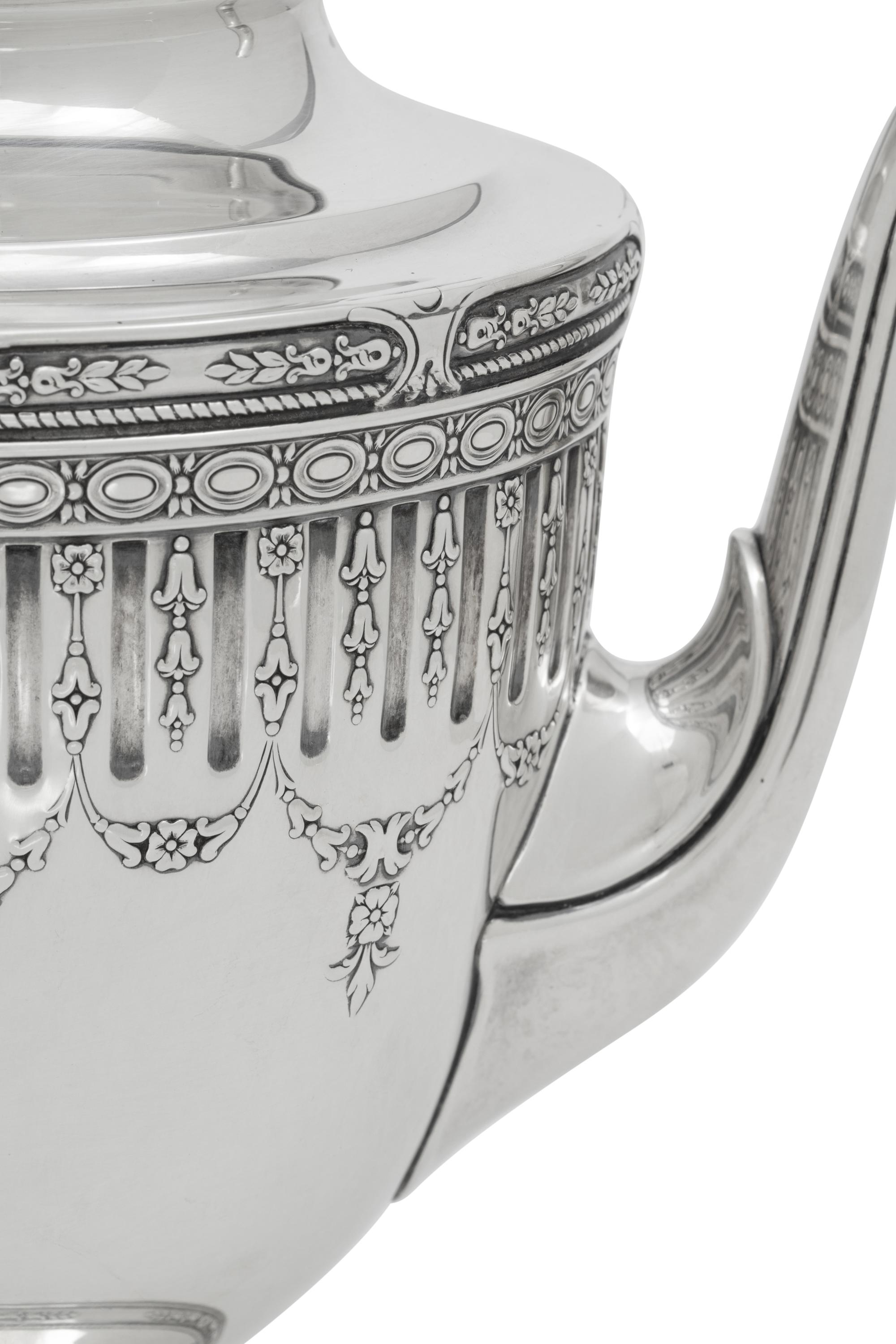 Two American Silver Coffee Pots