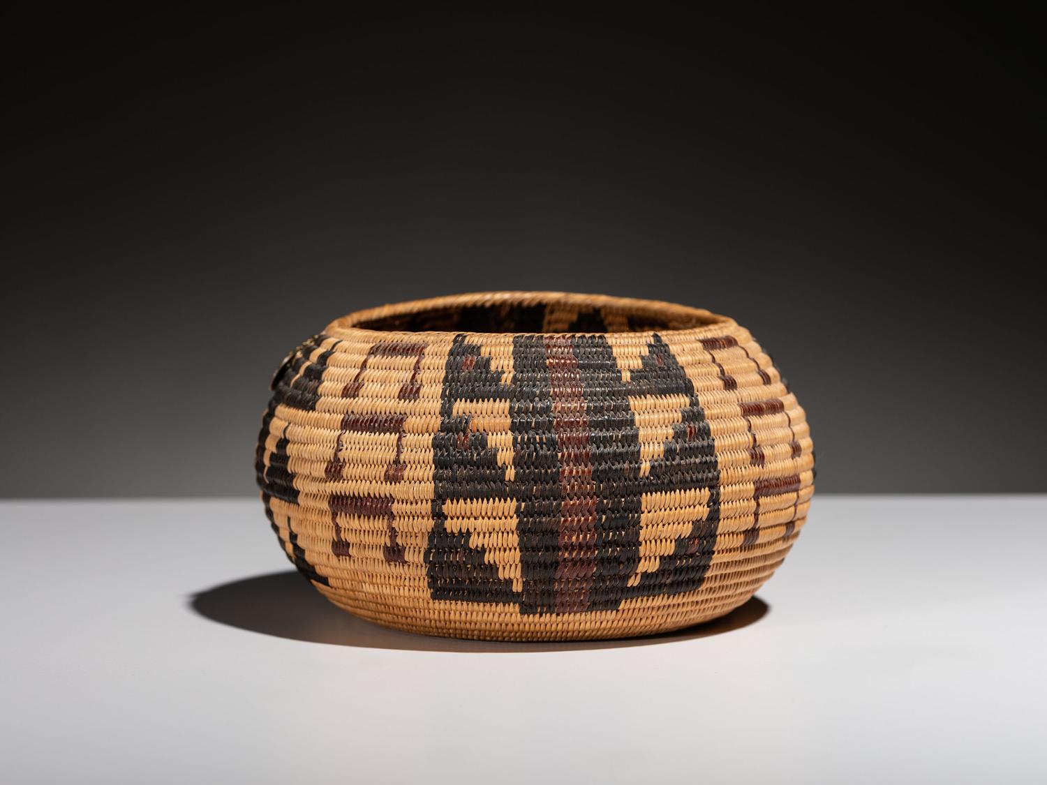 Mono Lake Paiute Polychrome Basket