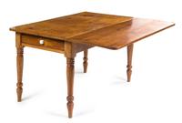An American Drop Leaf Work Table Height 29 1/2 x width 54 x depth 30 inches. — 19TH CENTURY