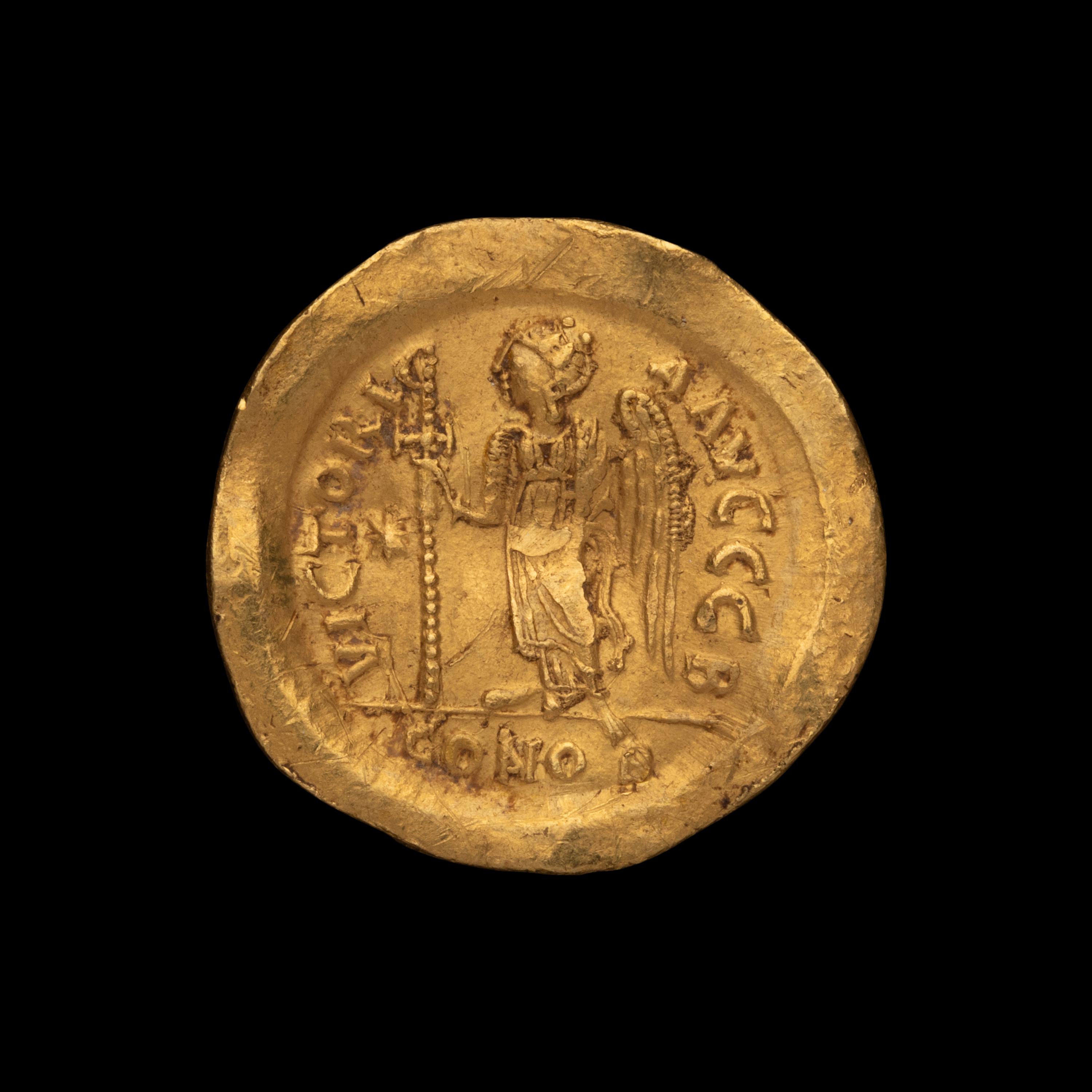 [ANCIENTS] BYZANTINE EMPIRE. Justinian I (c. 530 AD). Av Solidus (4.3g, 21mm)