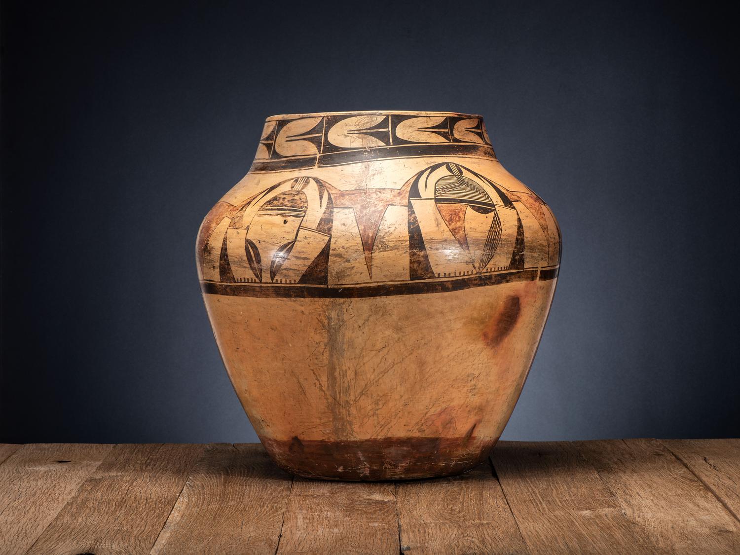 Walpi Polychrome Pottery Storage Jar