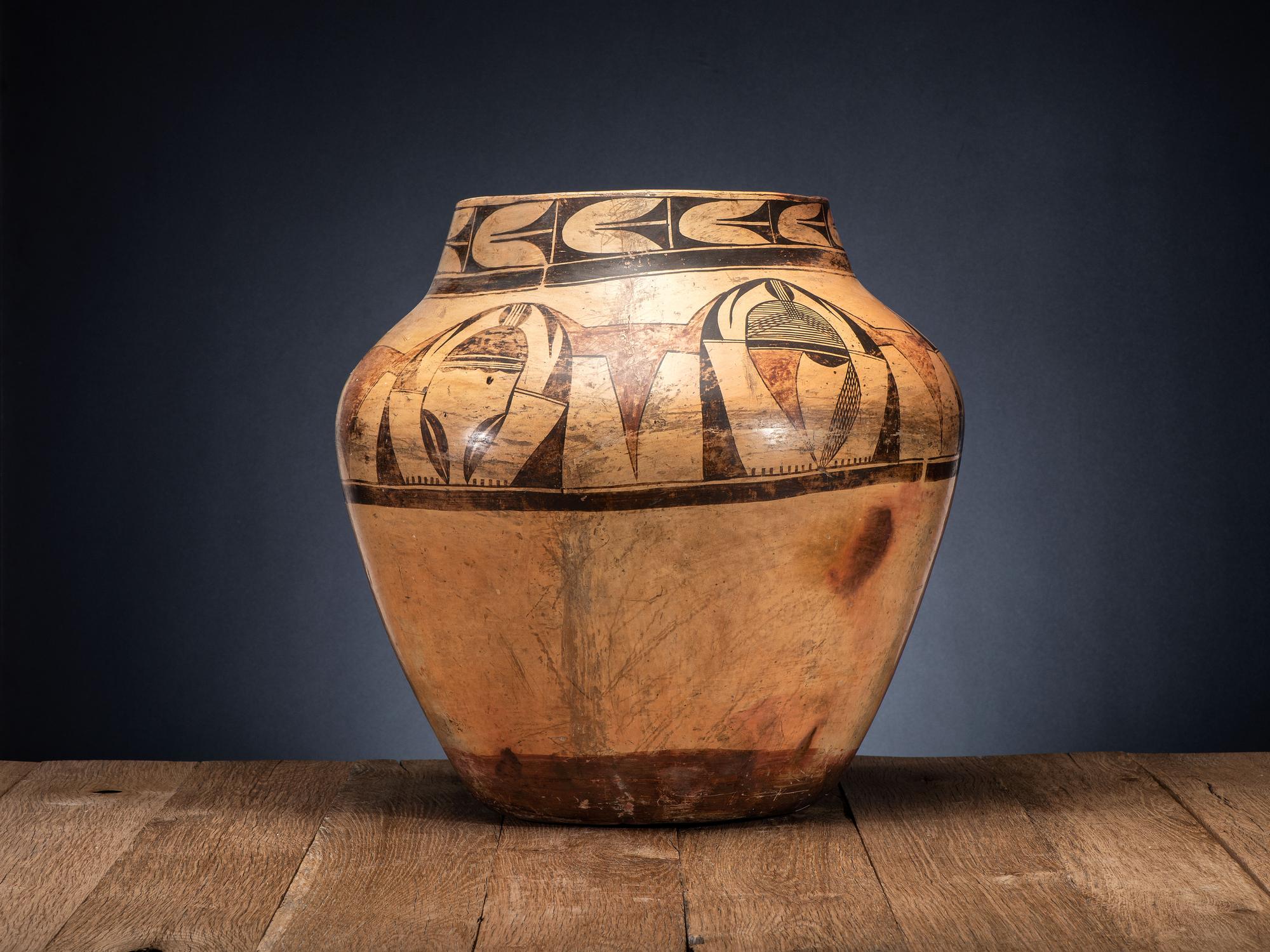 Walpi Polychrome Pottery Storage Jar