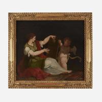 Spanish School (18th Century) Allegory of Painting (Sopra Porta)
