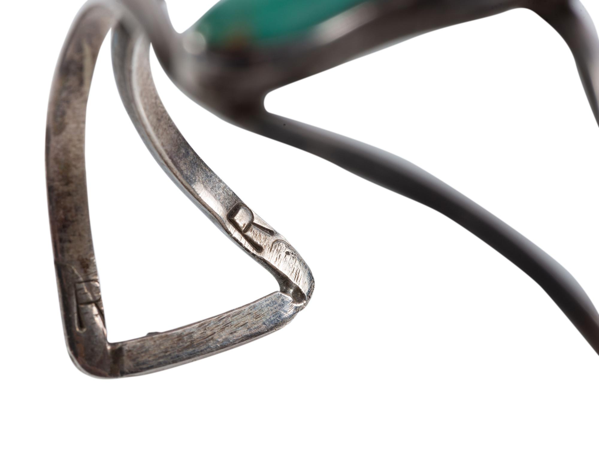 Navajo Silver Cuff Bracelet, with Inlay