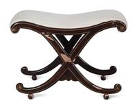 A Regency Style Grain-Painted X-Form Stool