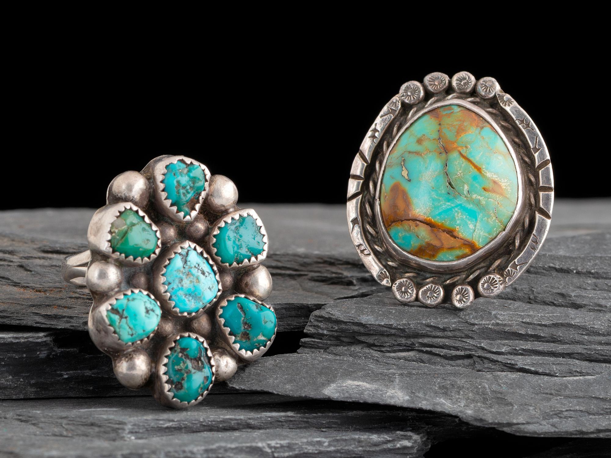 Navajo Silver and Turquoise Rings
