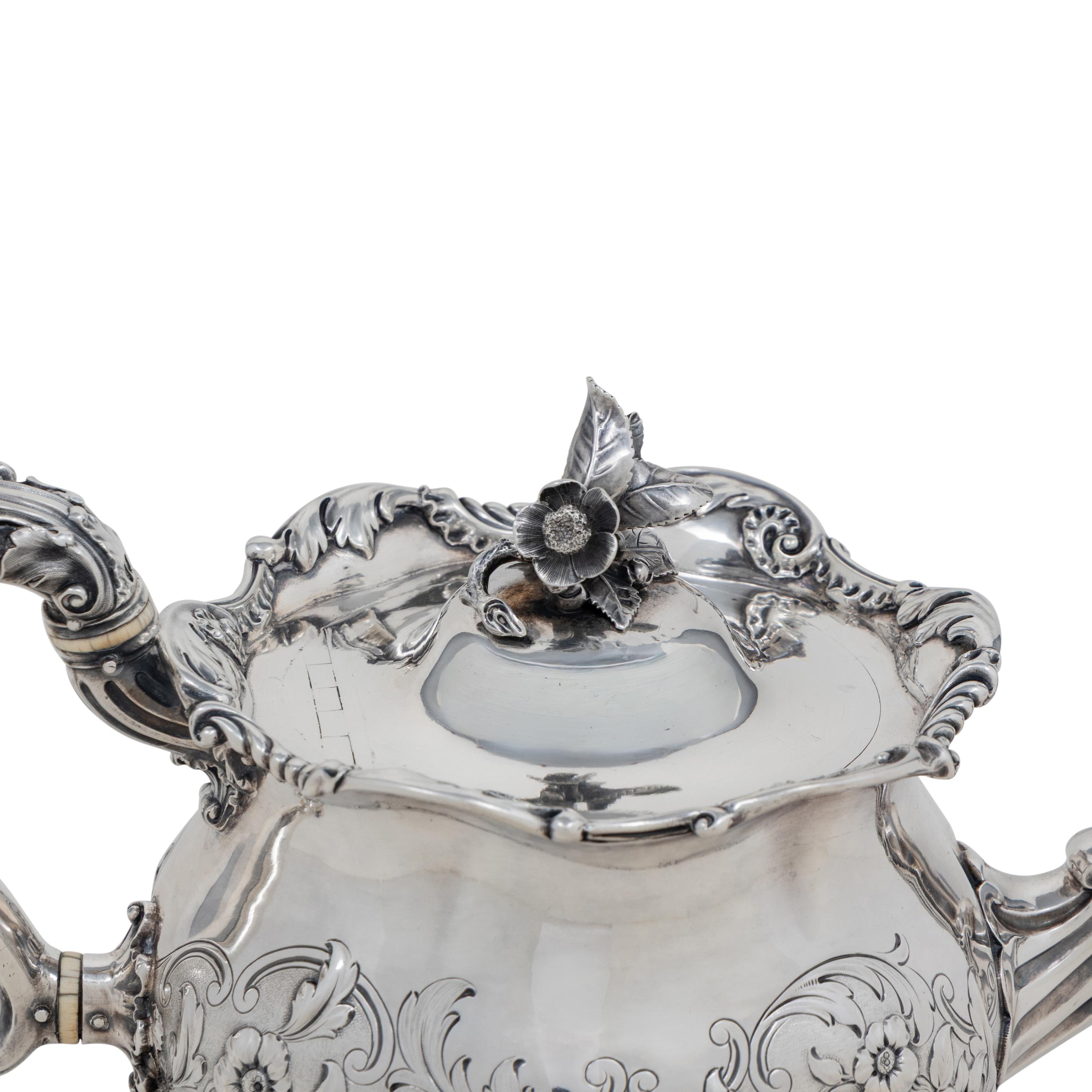 A Paul Storr and Mortimer Silver Teapot