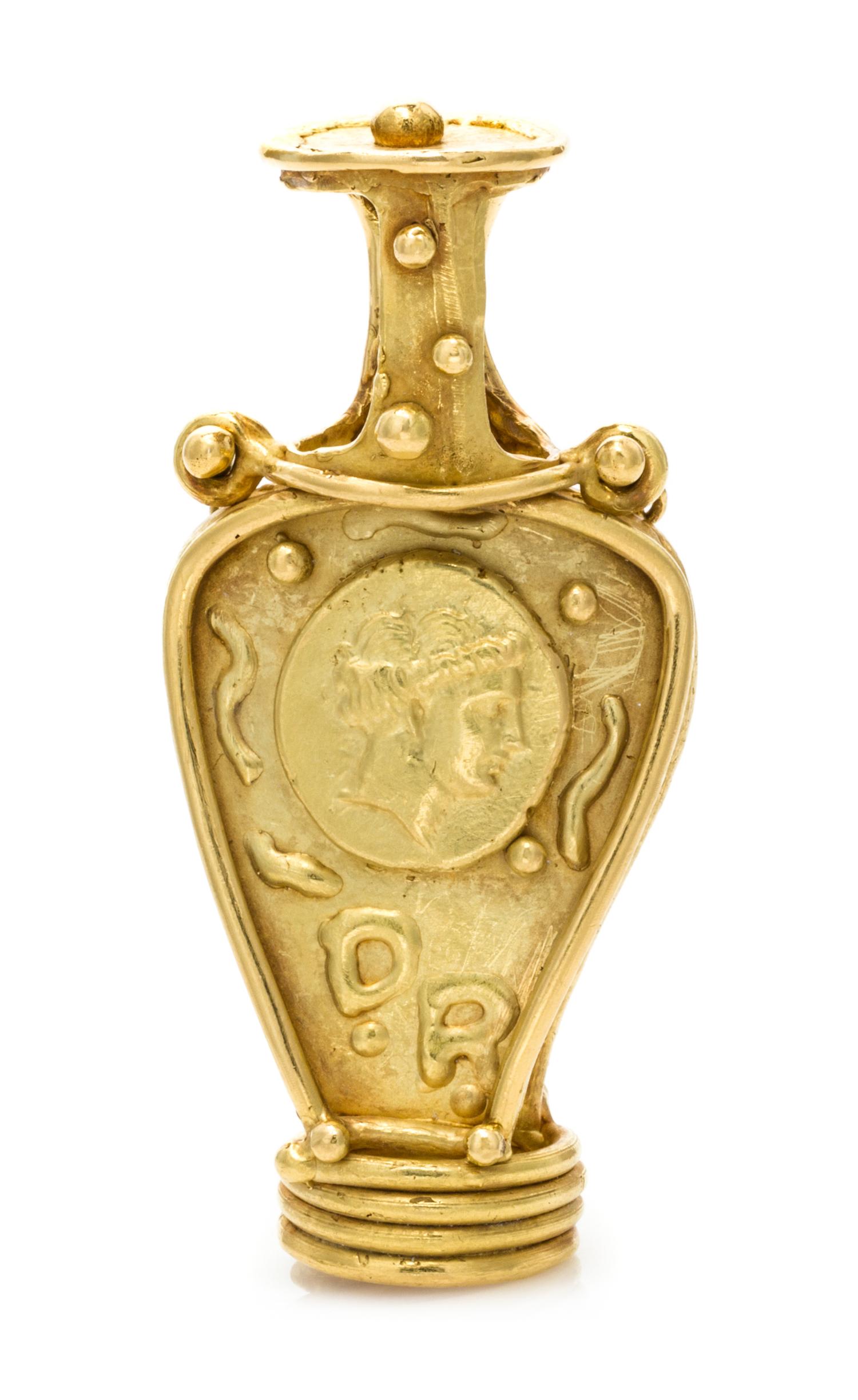 A Yellow Gold, Pink Tourmaline and Diamond Pendant, Denise Roberge, 30.70 dwts.