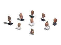 Nine Greco-Roman Terracotta Heads
