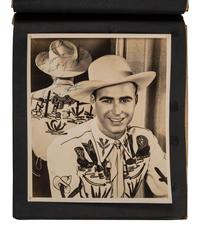 [COUNTRY MUSIC]. Traditional Country Music Hall of Fame scrapbook identified to Harold Sharp, containing rare Hank Williams Memorial Souvenir program.