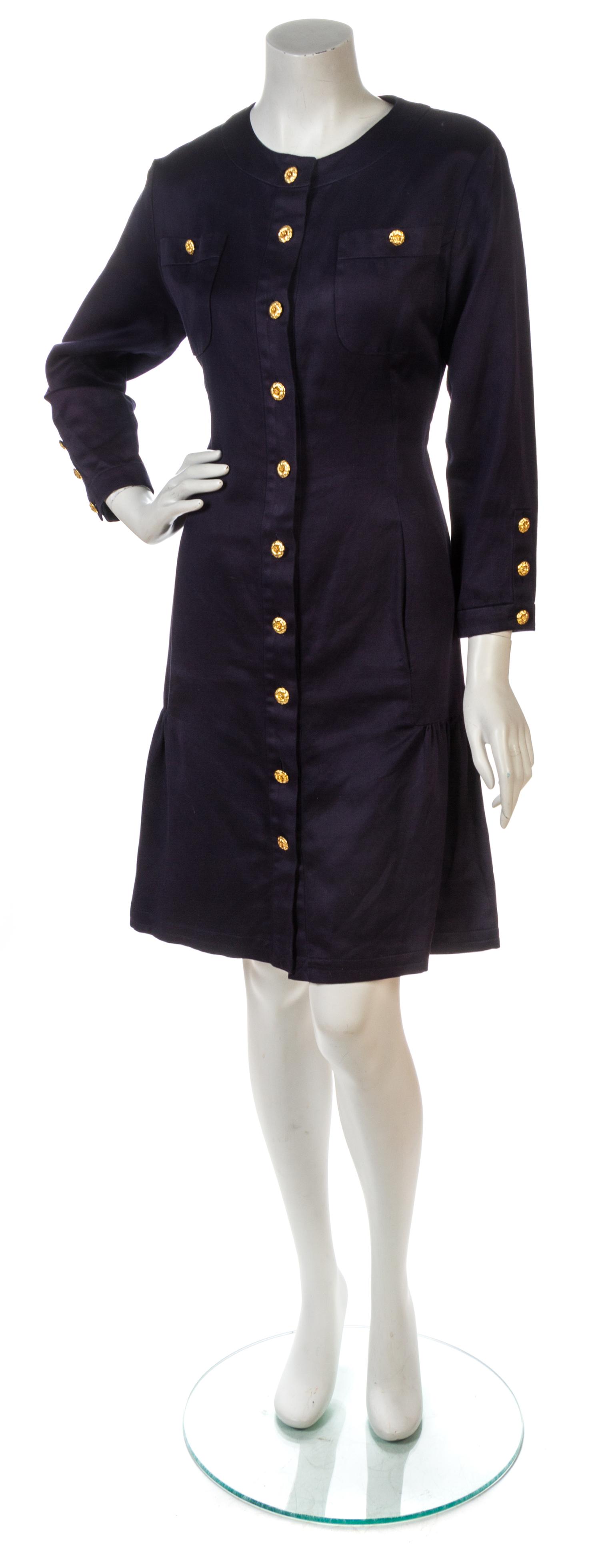 A Chanel Navy Cotton Dress,