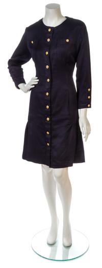 A Chanel Navy Cotton Dress,