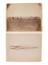 BARRY, David F. (1854-1934), photographer. Two photographs of Fort Lincoln, North Dakota, incl. view of the 7th US Cavalry.