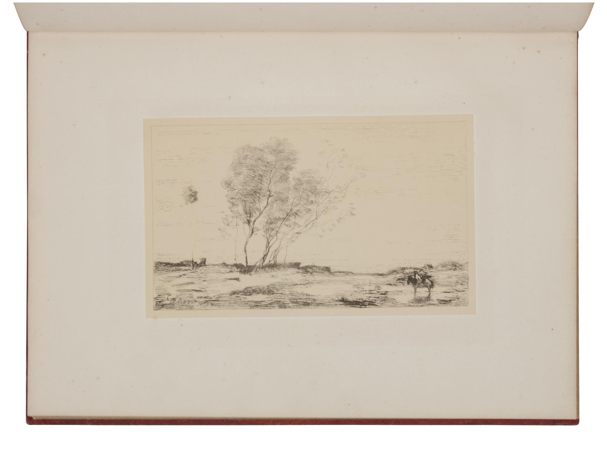 COROT, Jean-Baptiste-Camille (1796-1875). CAUBIGNY, Charles-François (1817-1878). L'Album contemporain, collection de dessins et croquis des meilleurs artistes... . Paris: Au Siege de la Societé Iconographique, 1873.