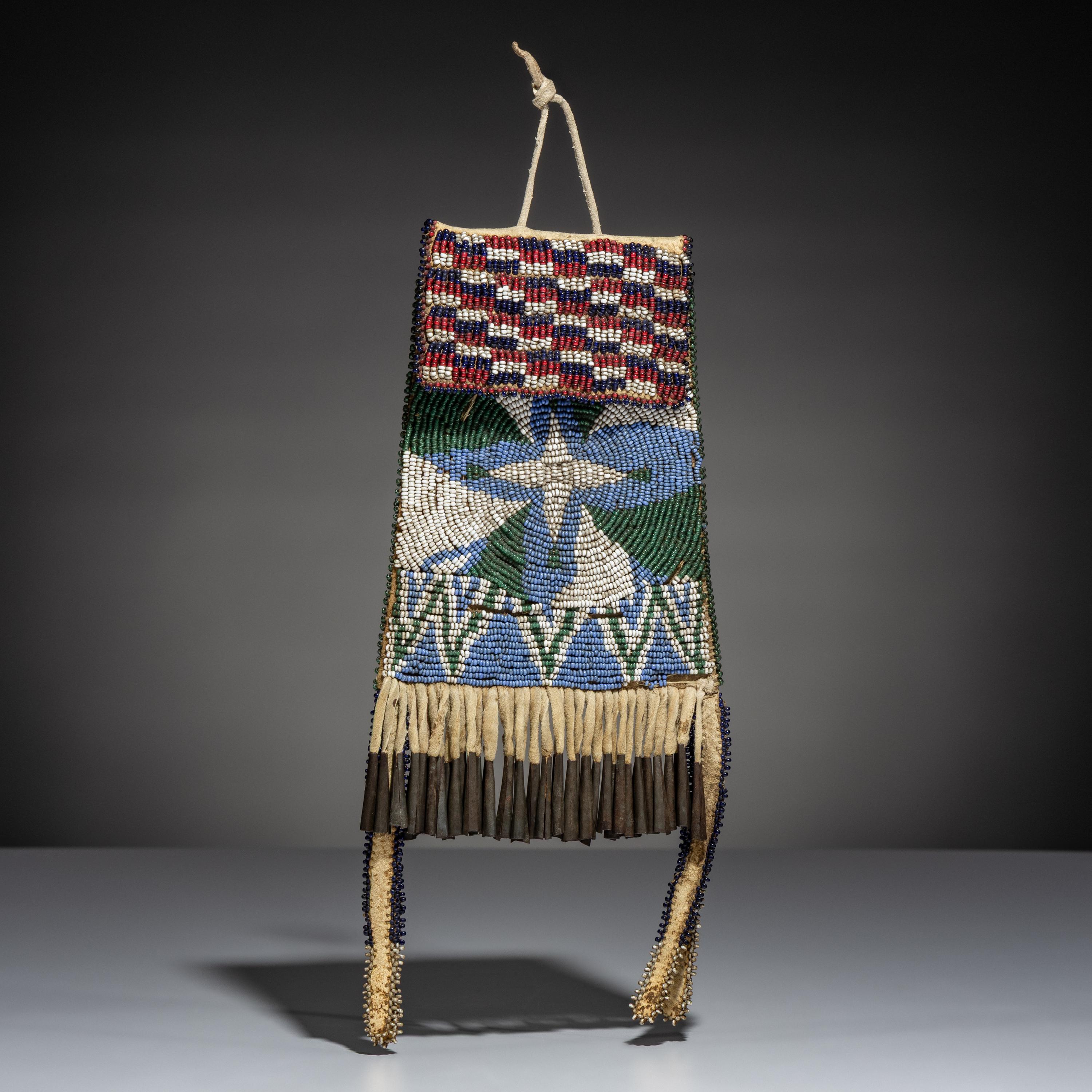 Apache Beaded Hide Strike-a-Light Bag
