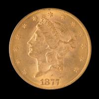 A United States 1877 Liberty Head $20 Gold Coin