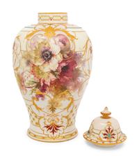 A Berlin (K.P.M.) Pâte-sur-Pâte Porcelain and Enamel Decorated Vase