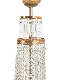 A Victorian Cut Glass Six-Light Chandelier