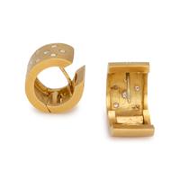 YELLOW GOLD AND DIAMOND EARRINGS