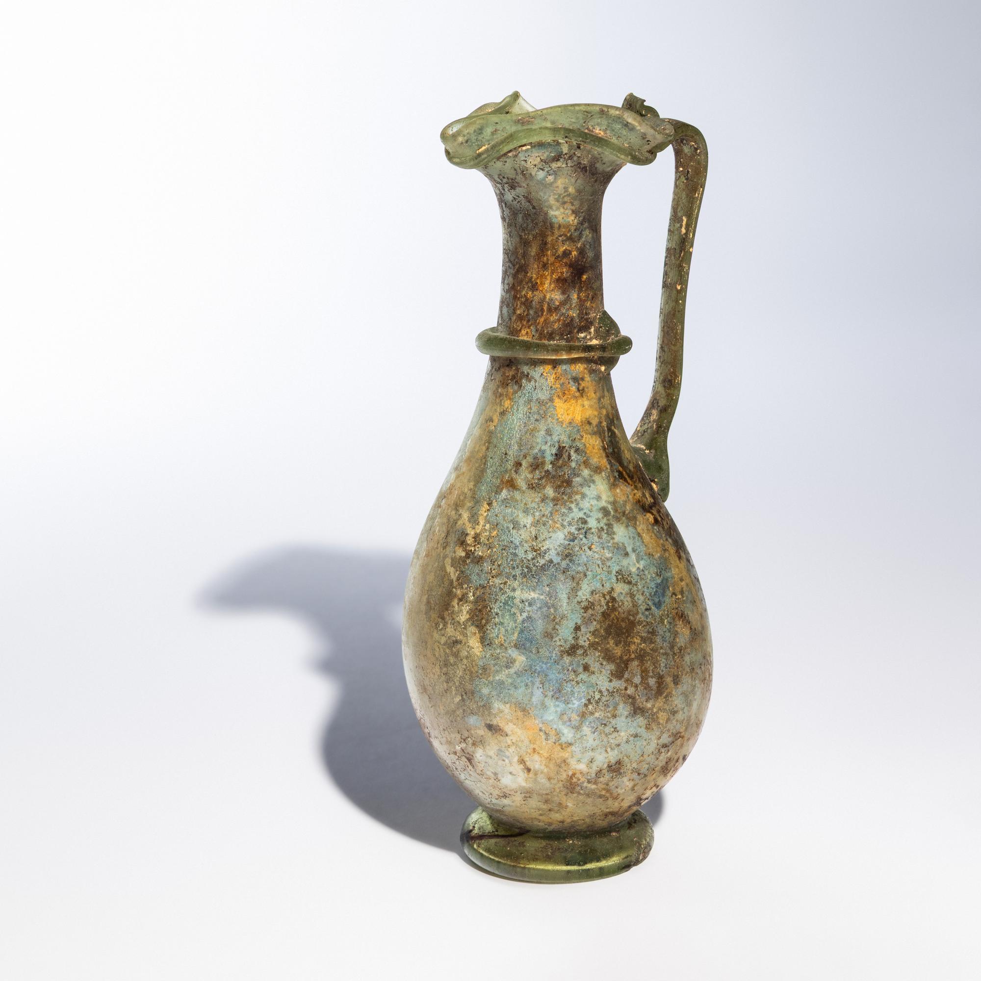 A Late Roman Pale Green Glass Jug