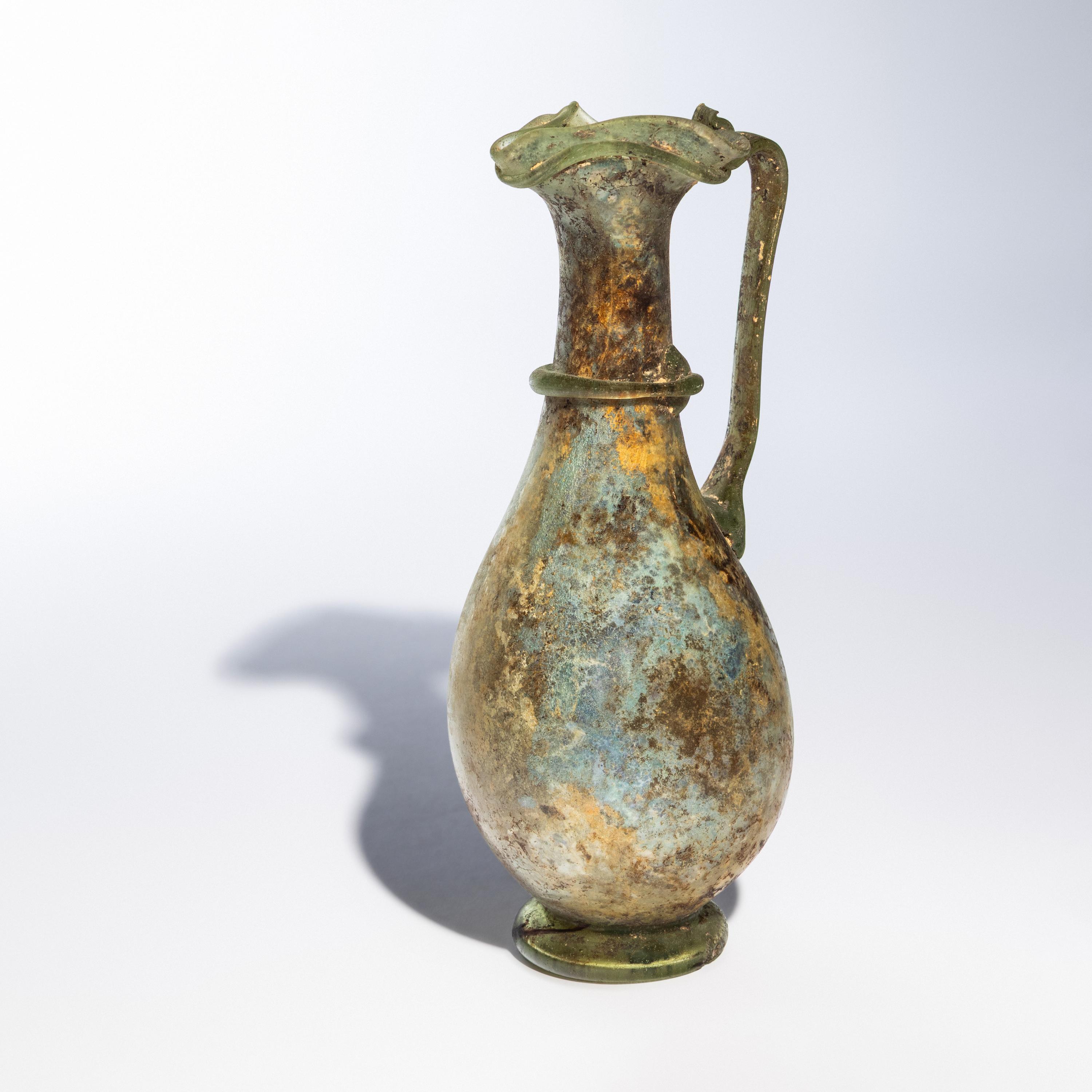 A Late Roman Pale Green Glass Jug