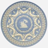 A Wedgwood Solid Blue Jasperware Trophy Plate UK, circa 1820